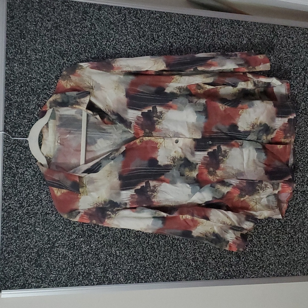 WYATT ROSE Tunic, Buttondown Top w/ Pockets